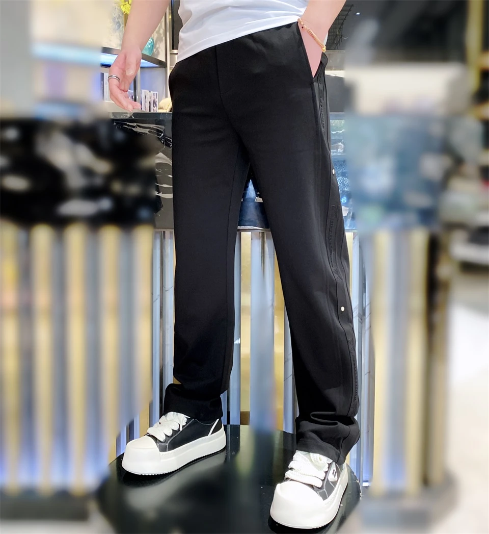 【陈先生】弹力男裤春夏直筒休闲裤宽松百搭潮流薄款时尚运动透气