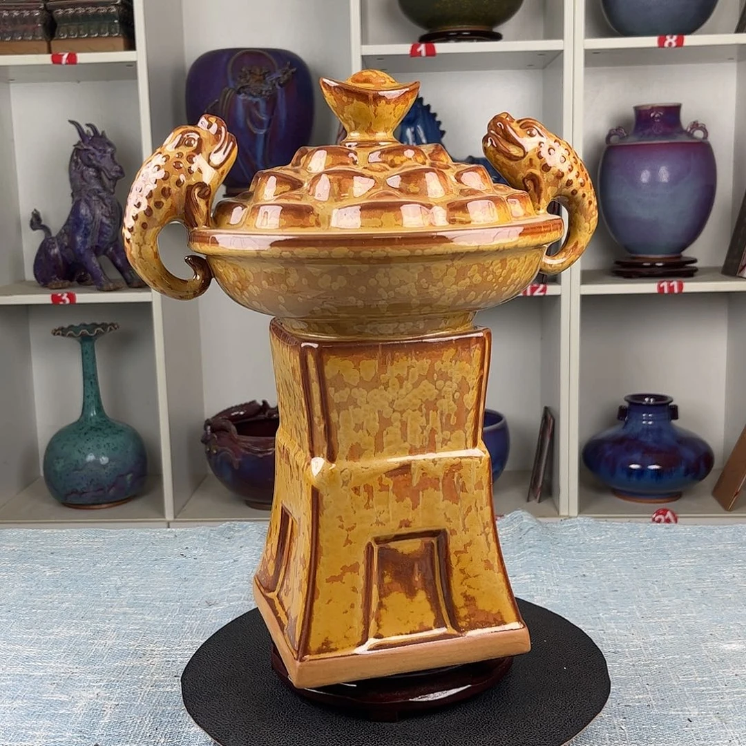 瓷片摆件……聚宝盆，无礼盒