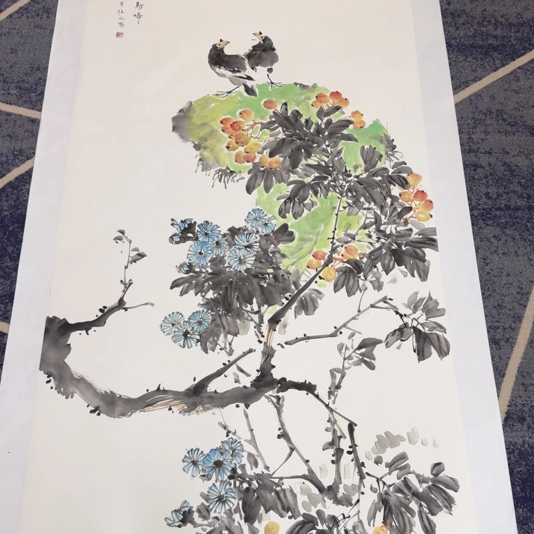 国画国画作品山水花鸟