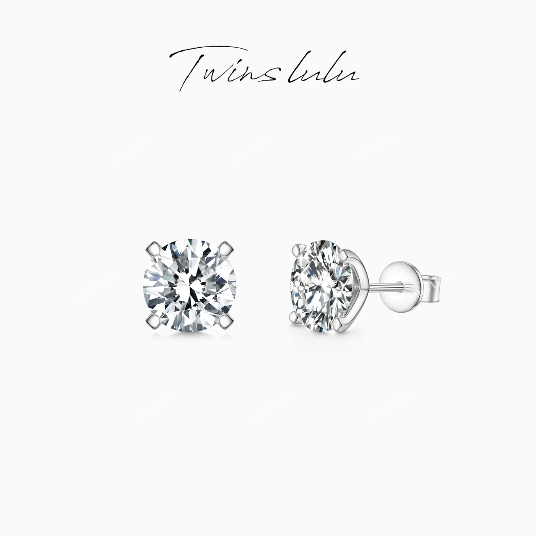 TWINS LULU 925银 极简高级感四爪耳环首饰女款送老婆TSL2159