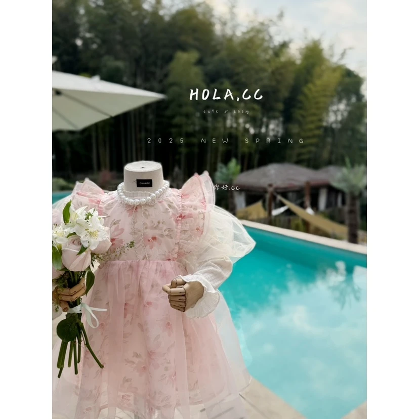 AA93~HOLA.CC·25春~印花纱裙8869