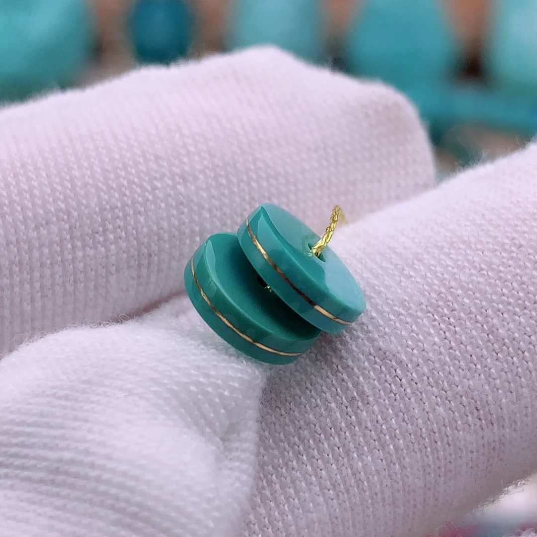 绿松石珠宝奇石未镶嵌8.1mm