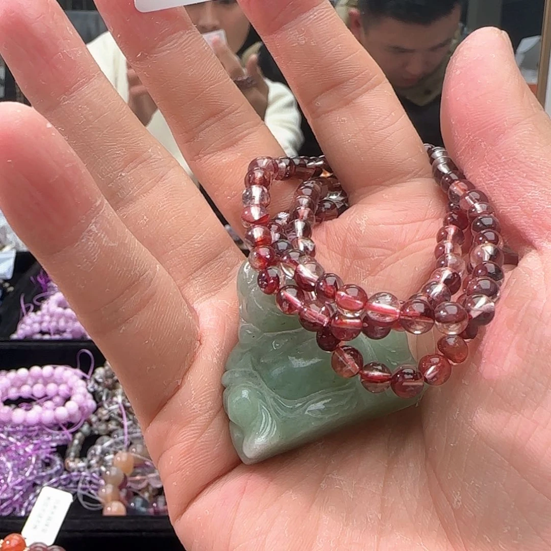水晶手链未镶嵌桃*668浇花