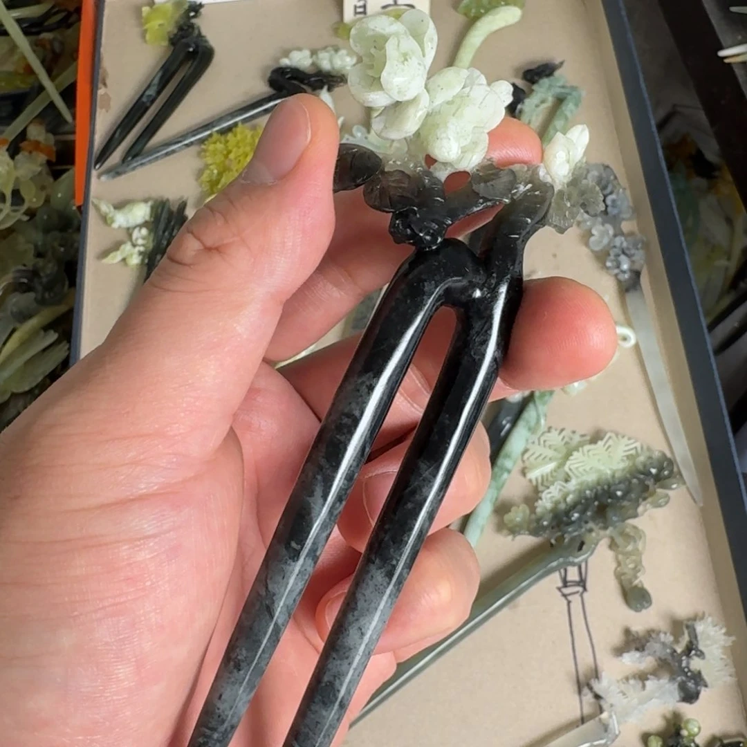 岫玉发饰未镶嵌雪**至