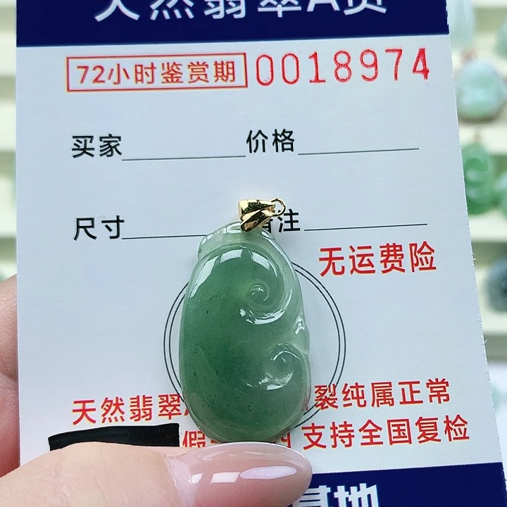 翡翠未镶嵌颈饰吊