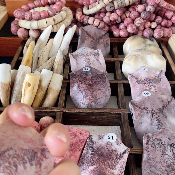 鹿骨把件牪****人鹿三界牌好看好看手把件一个