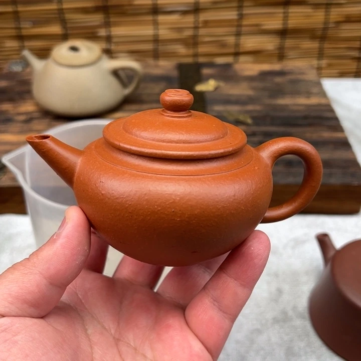 紫砂茶壶霜*微瑕朱泥水平180cc