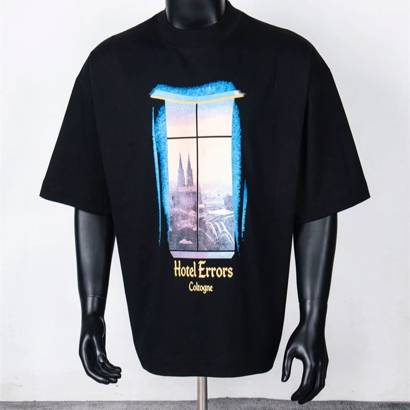 H28美潮HOUSE OF ERRORS真视之眼新款雪景印花落肩男女休闲T恤潮