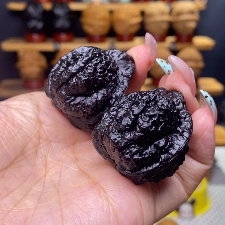 文玩核桃把件金蟾塔三棱30号