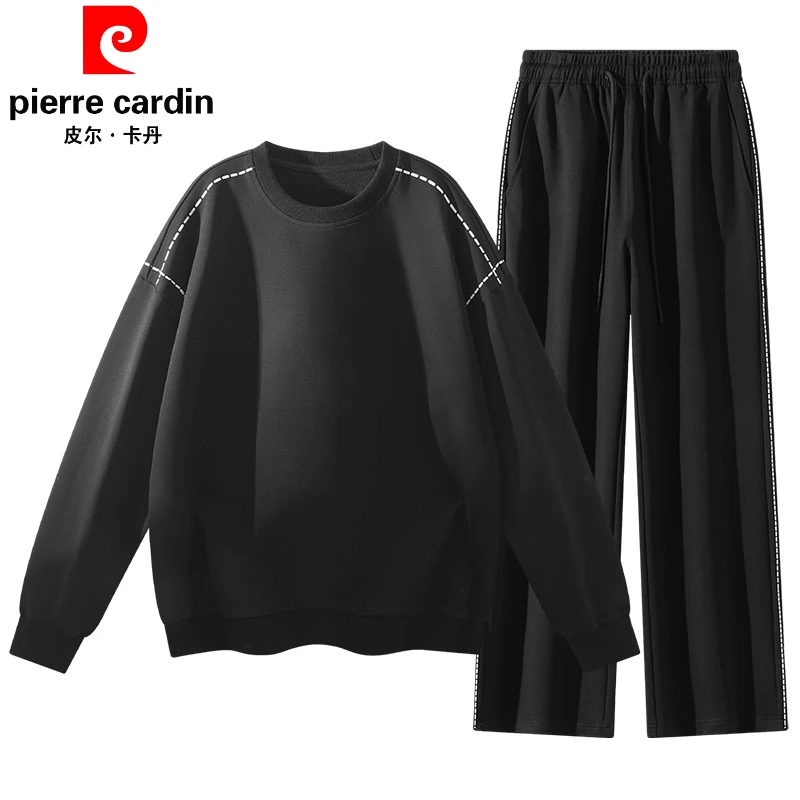 皮尔卡丹春秋季新款时尚舒适运动套装男士卫衣束脚潮流运动套装