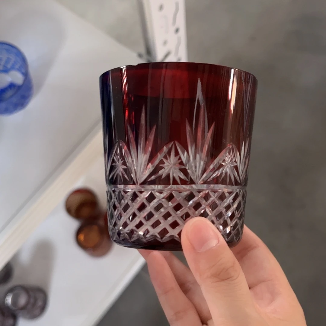 水晶玻璃高脚款微瑕一个