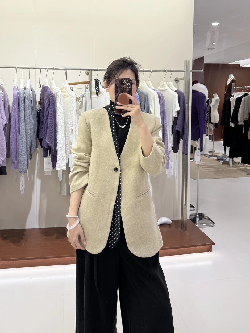 长袖适中冬季直下摆毛呢外套短款女装毛呢0228