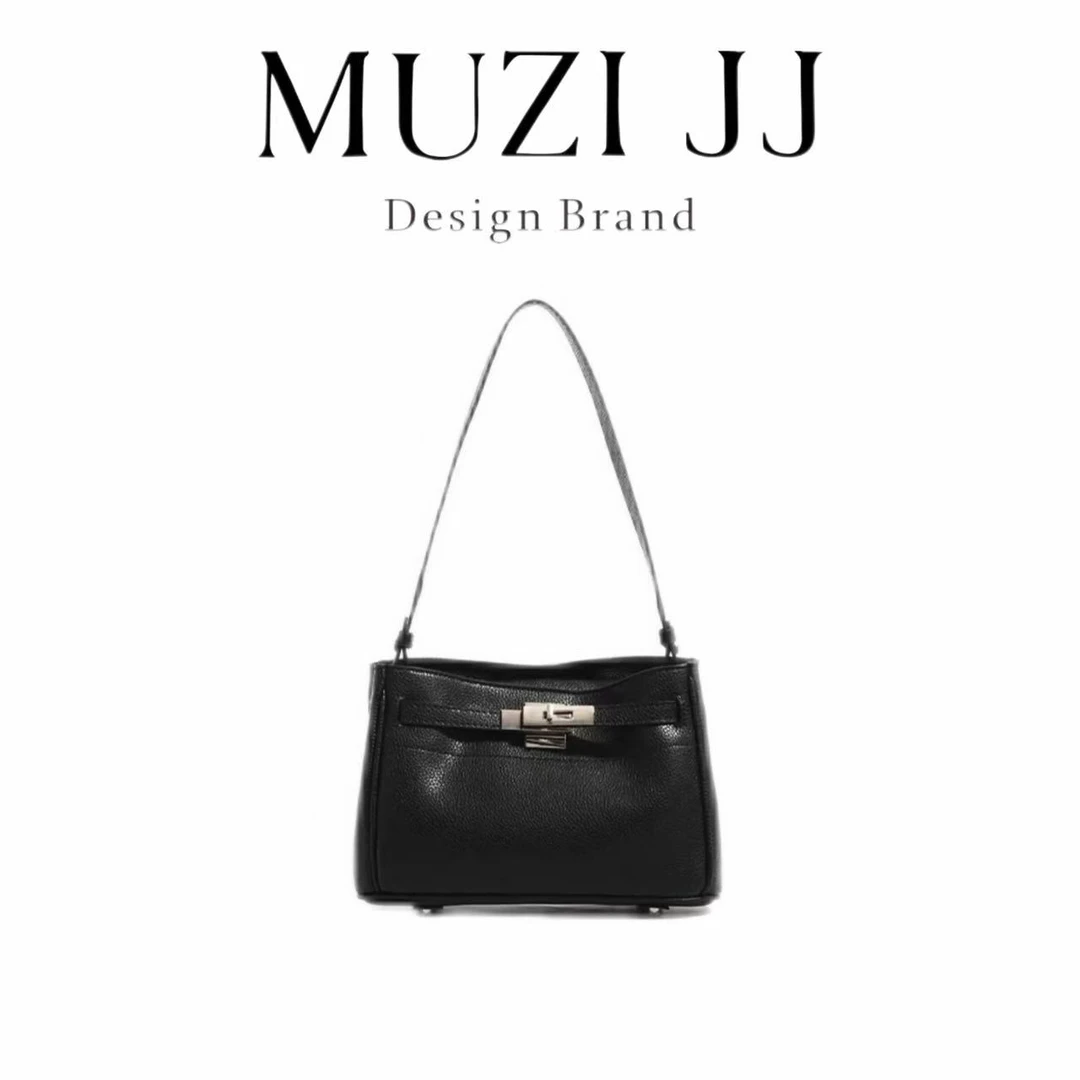 MUZI-92063#时尚小众气质高级感洋气设计单肩包