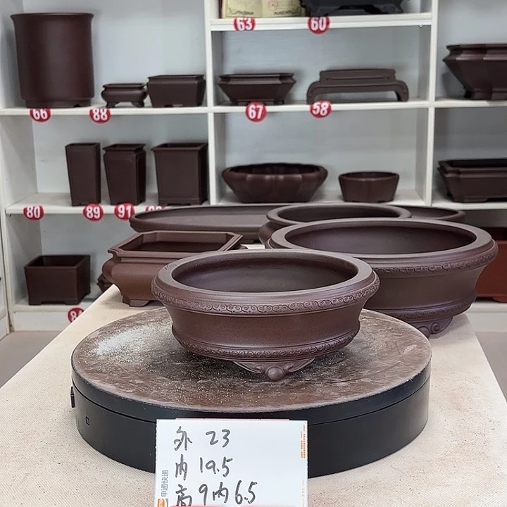花盆紫砂祥云小圆