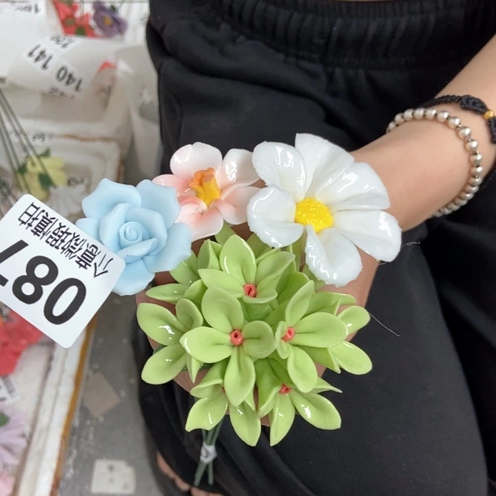 摆件手工制作陶瓷花