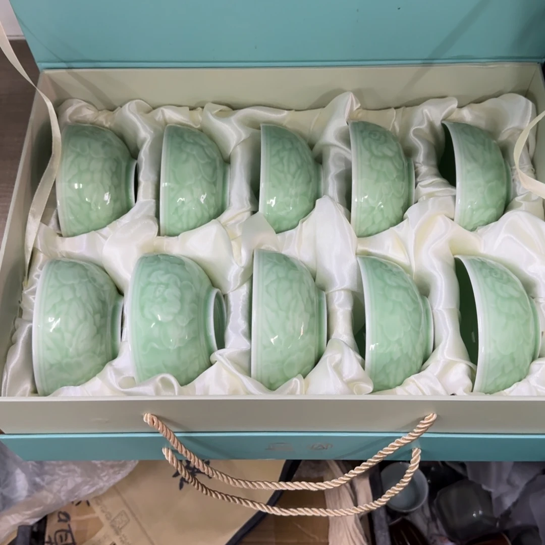 龙泉青瓷茶具微瑕7356