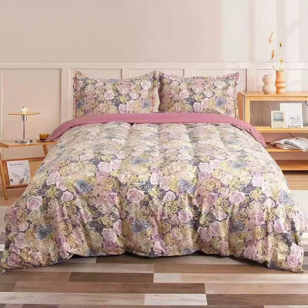 四件套 油画牡丹花 水洗棉加厚柔软四件套