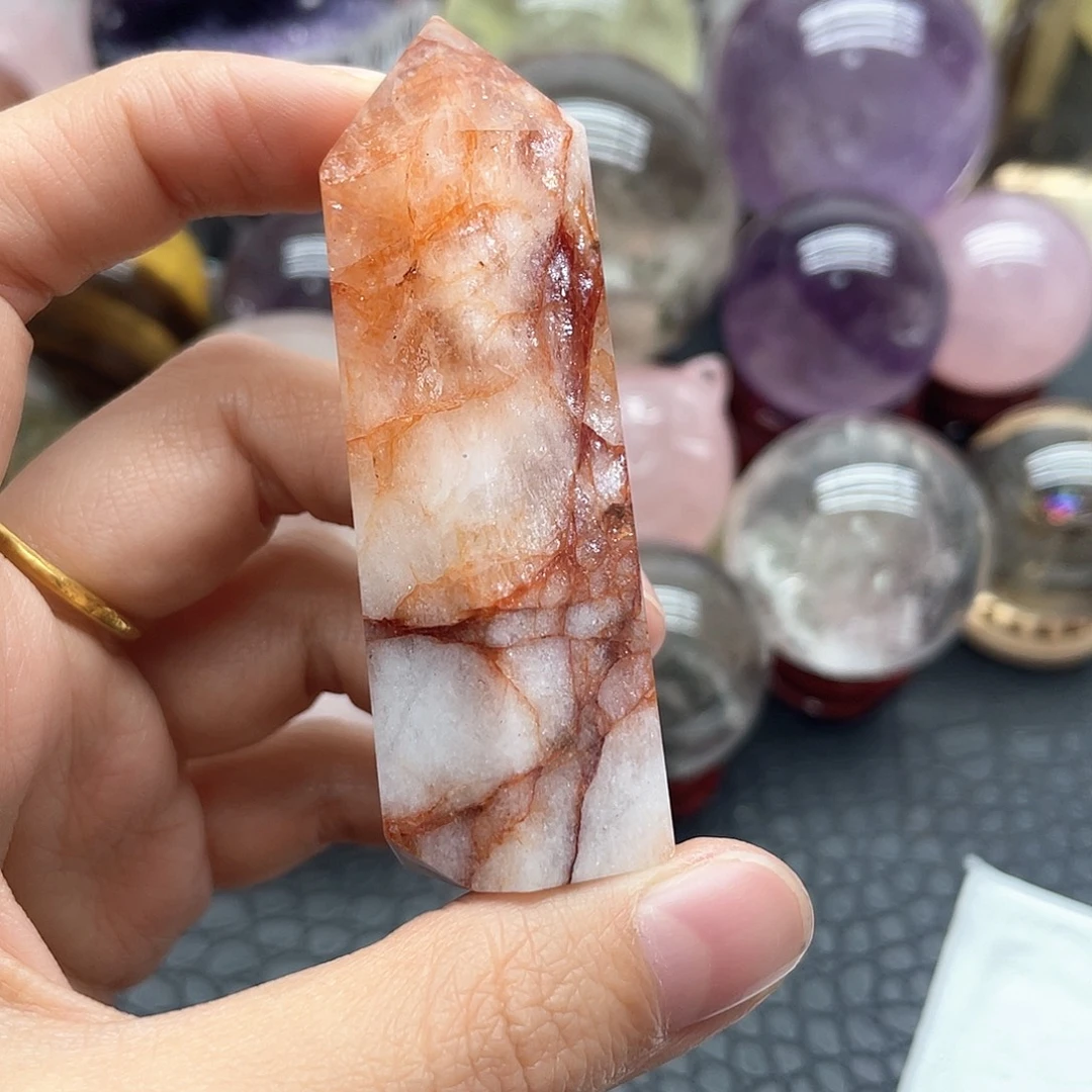 发晶未镶嵌珠宝半成品75胶花柱