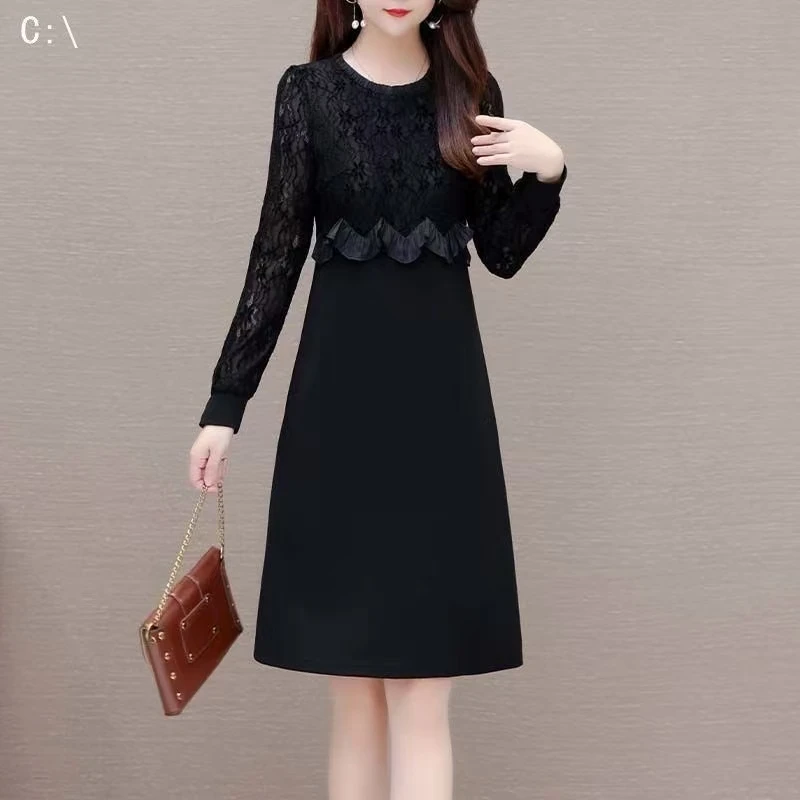 2025女士新款长袖时尚修身高端气质显瘦连衣裙【A1039】