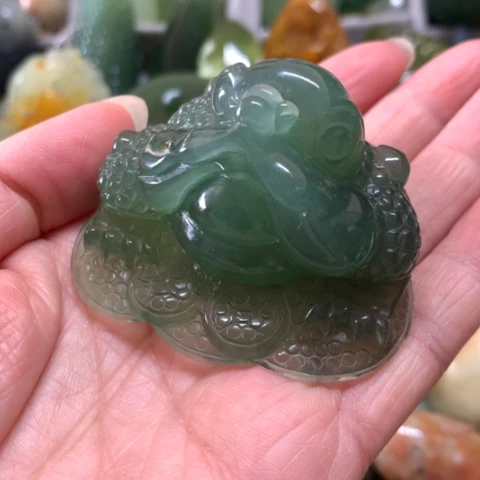 蛇纹石玉未镶嵌手把件