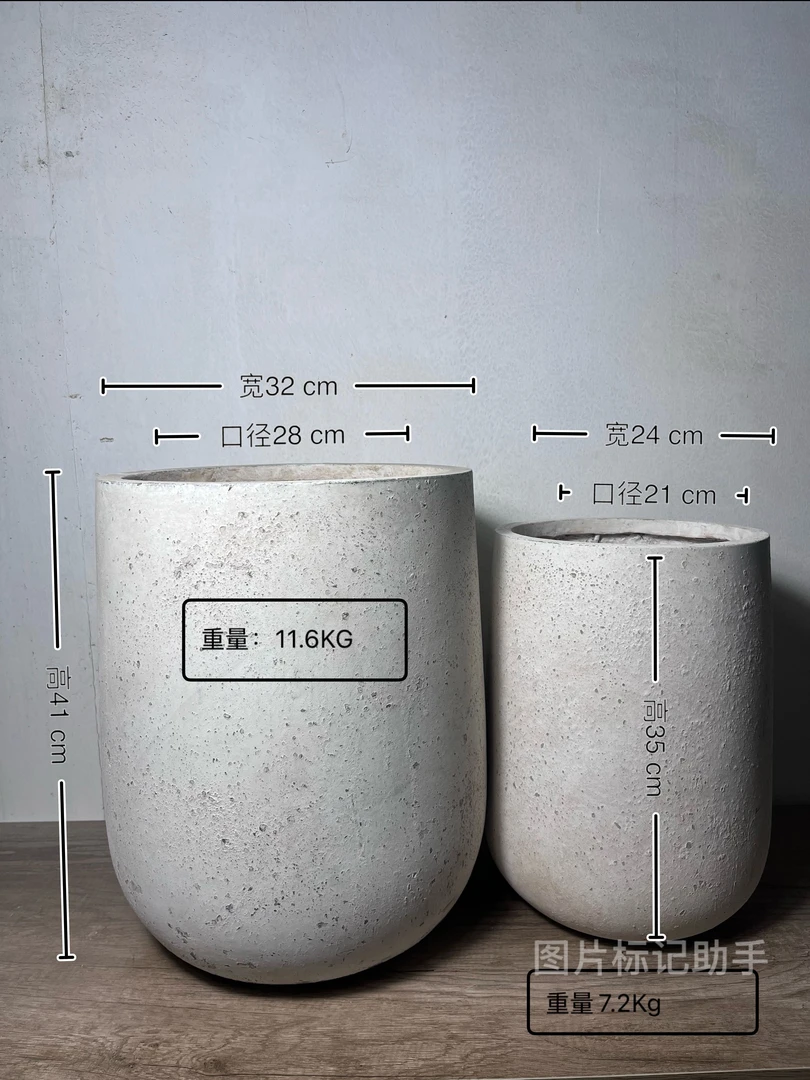 大号粗陶北欧风客厅落地花盆绿植发财树金钱树专用