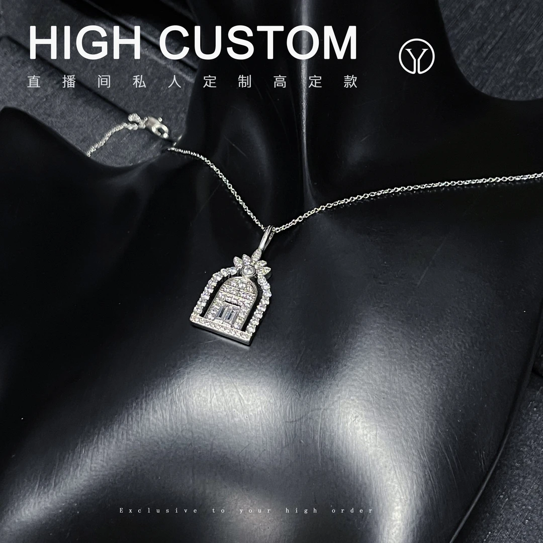 铜合金项链 385 银色满钻细项链