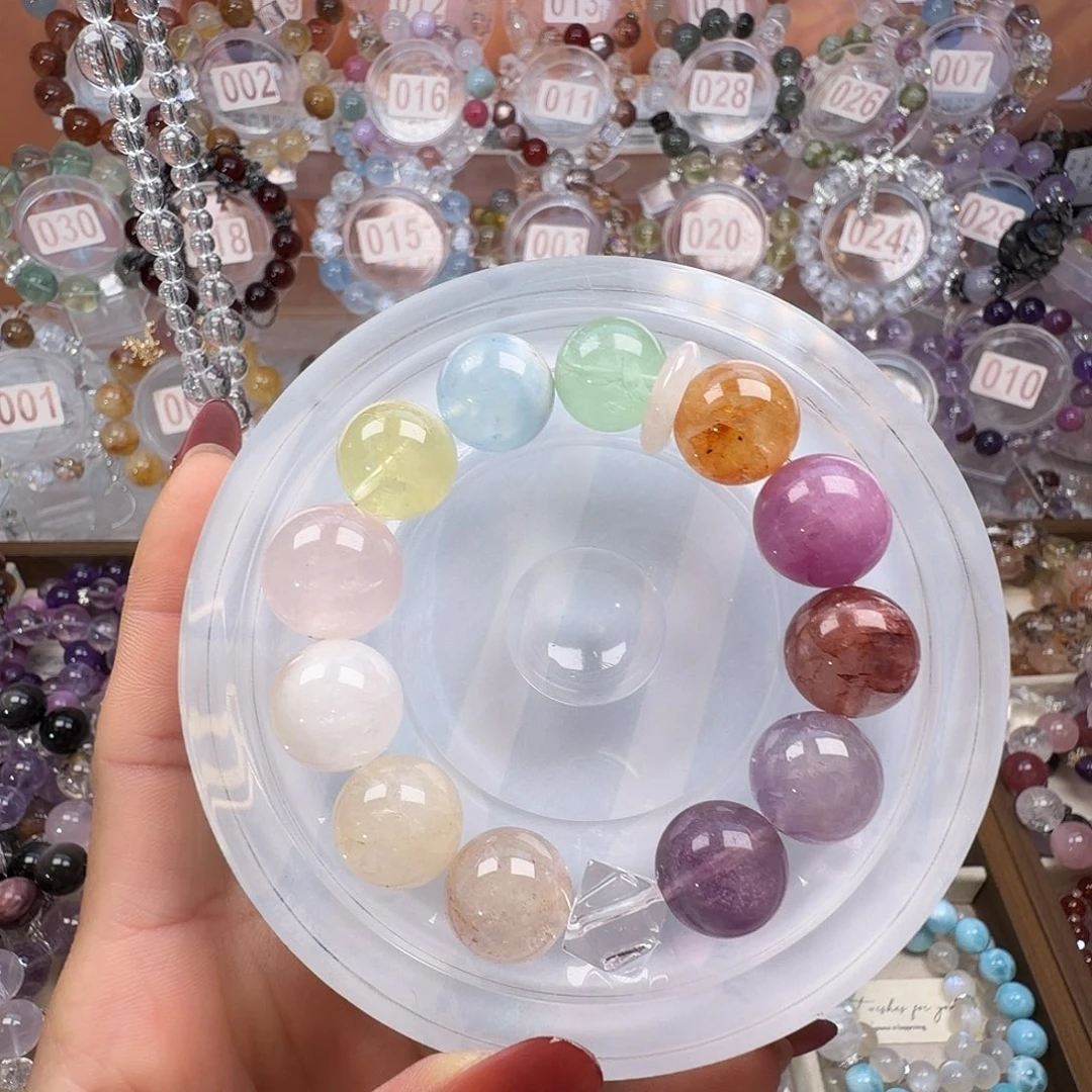 银S925镶嵌手链烟晶