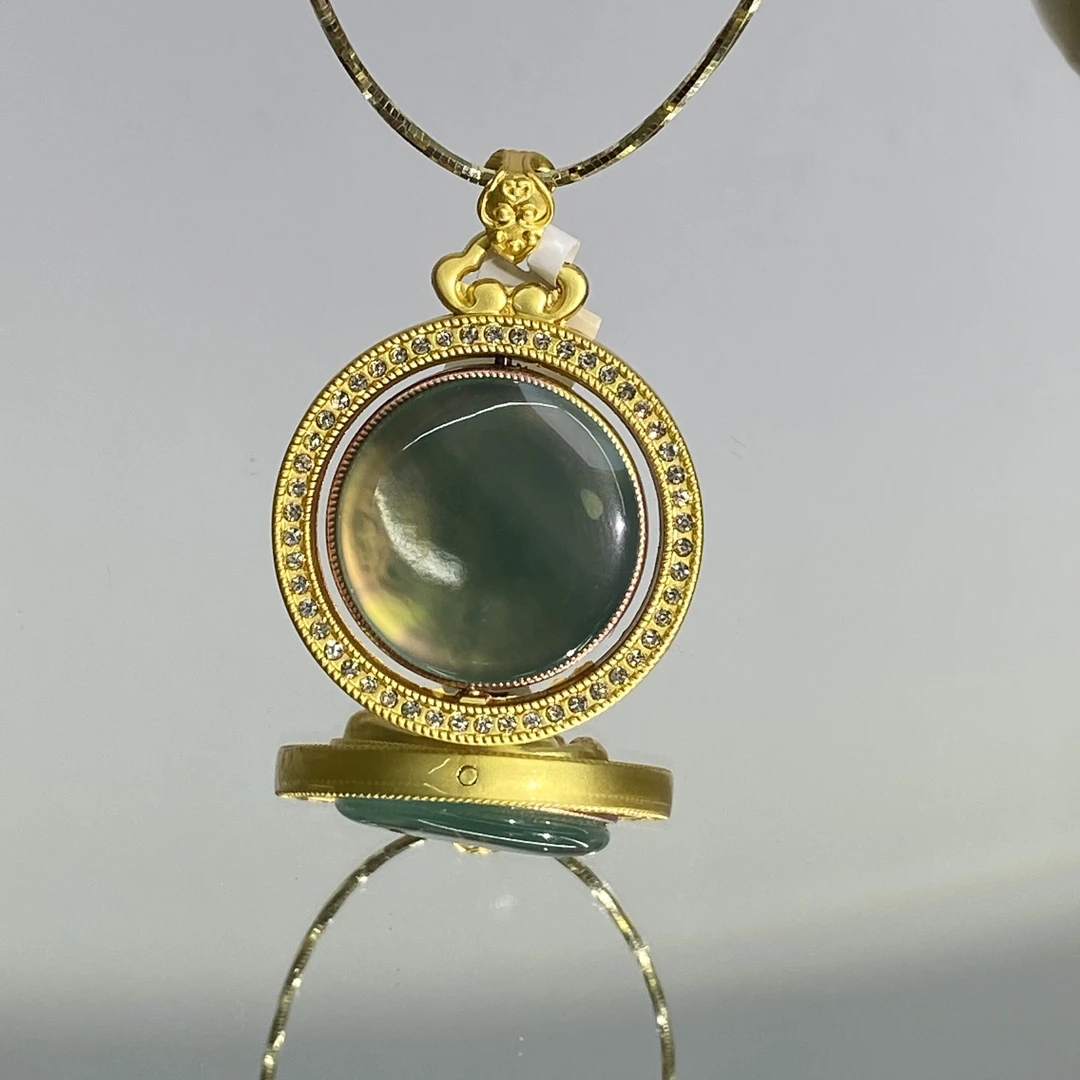 铜合金合成锆石吊坠 TTSD 黄色佛时尚潮流百搭款吊坠 924