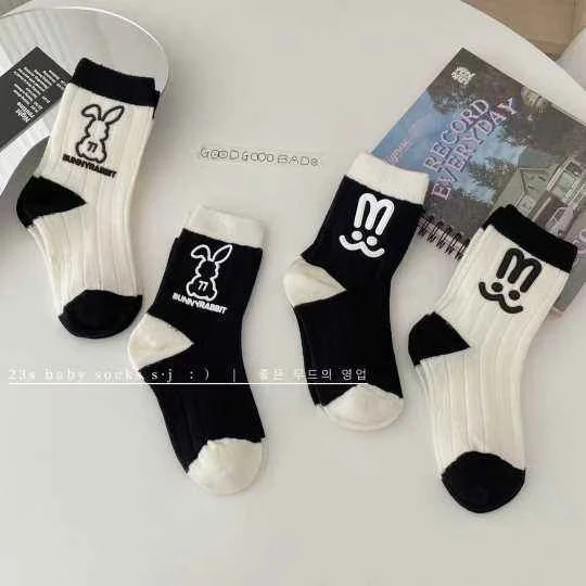 女童男童SJ品牌工艺棉袜