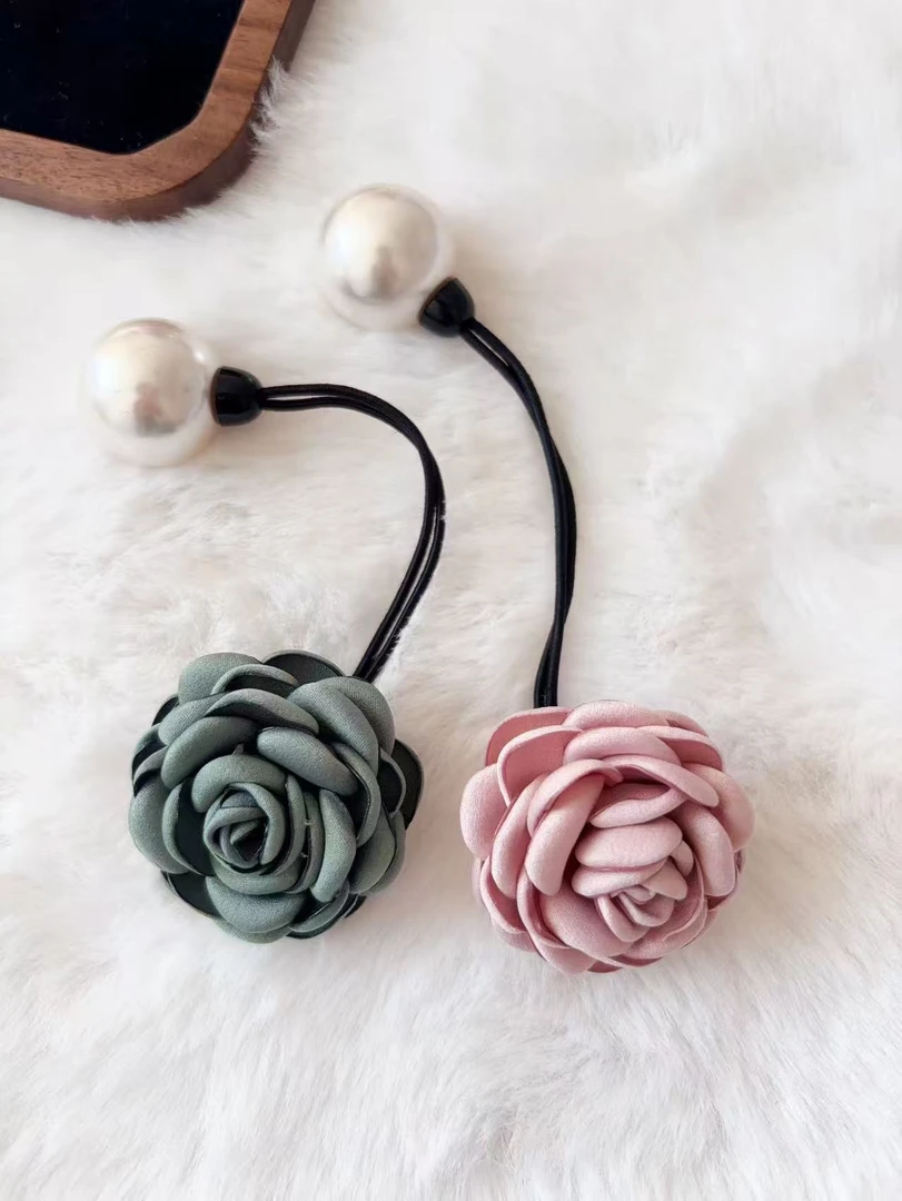 气质百搭花朵发绳A332