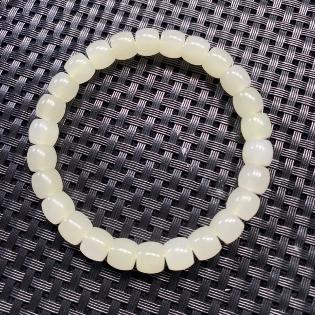 天然和田玉青海料直切卡八手串（多样性随机发一）