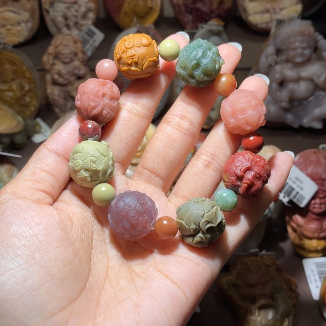 清***语石英质玉未镶嵌手串