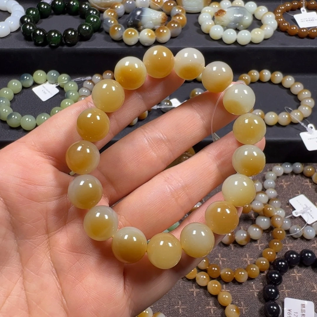 和田玉未镶嵌手链卡12