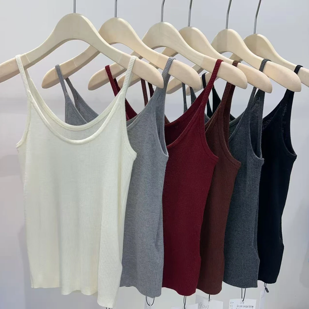 【素简.900107】新款宝藏上新春夏细肩带背心宽肩带针织背心