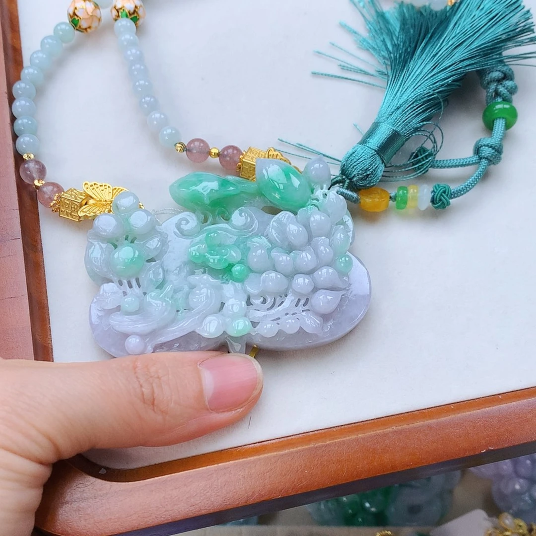 翡翠未镶嵌颈饰天然
