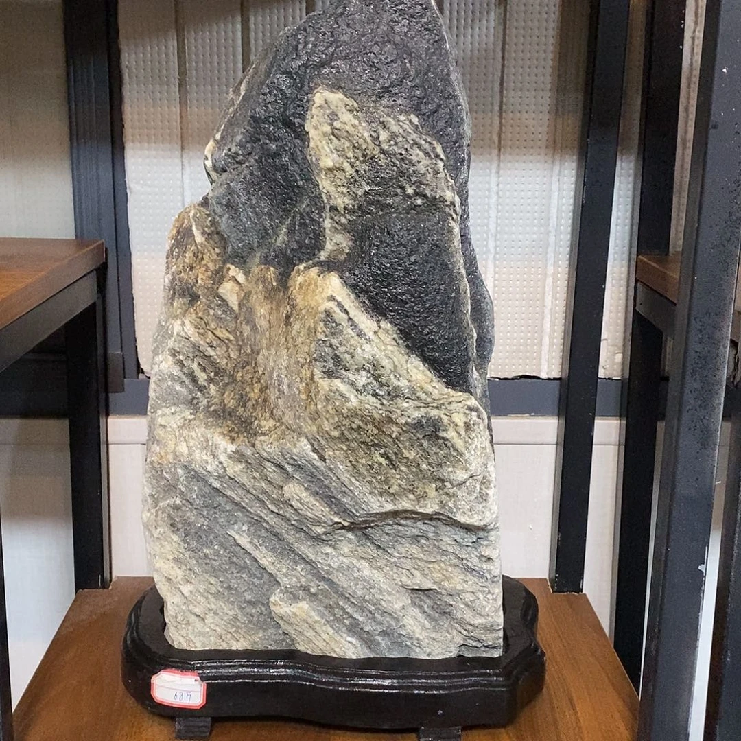 石材靠山石，平安石高50宽28厚18重68