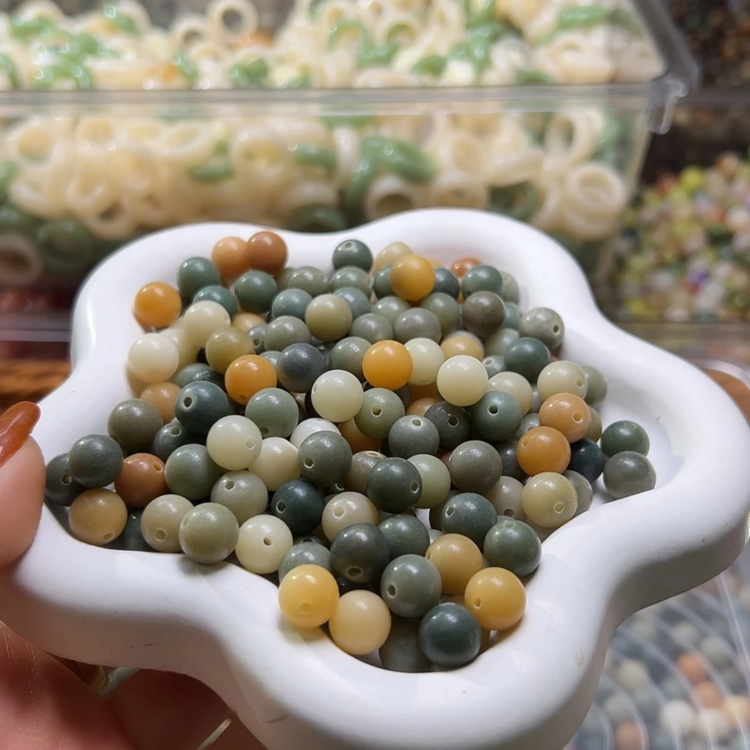 白玉菩提吊坠卡10多宝圆260颗