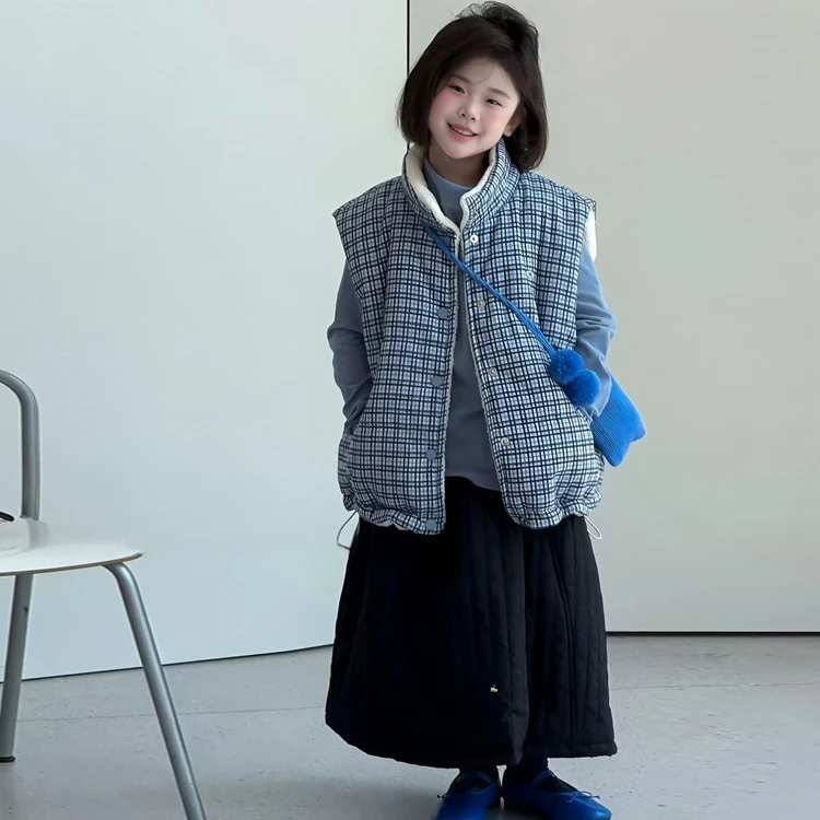 女童马甲外穿秋冬装2025新款洋气爆款女孩高级感加绒加厚坎肩外套