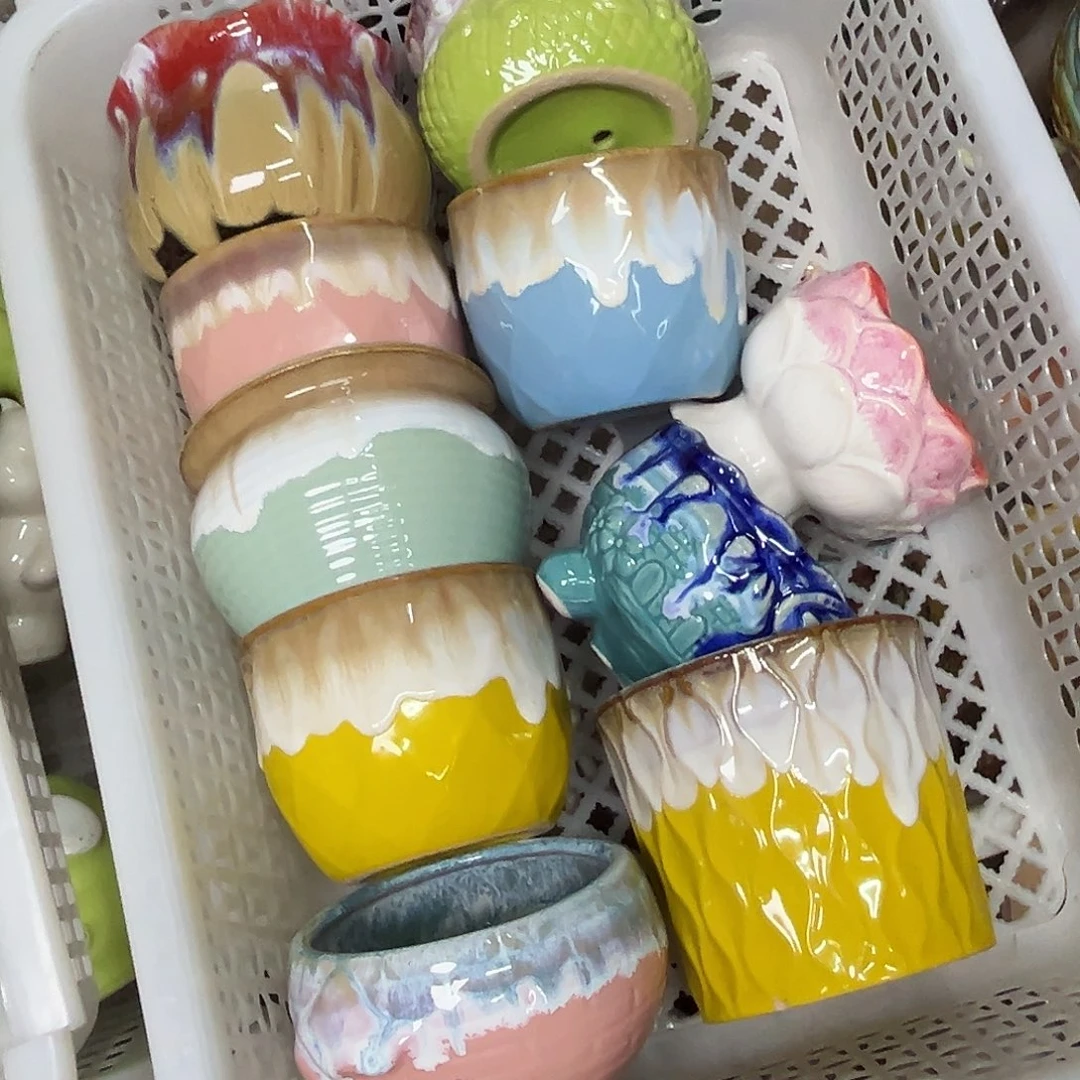 陶瓷花盆特价上新口8-10厘米