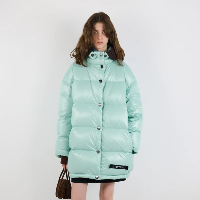 IIIVIVINIKO 2025AW 可拆卸毛织帽面包服M549101105E M549101101E