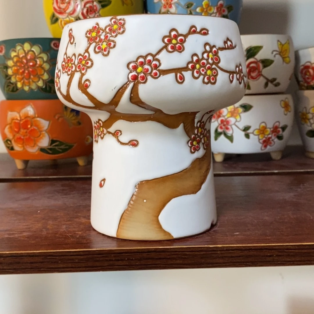 红陶韩式多肉植物花盆