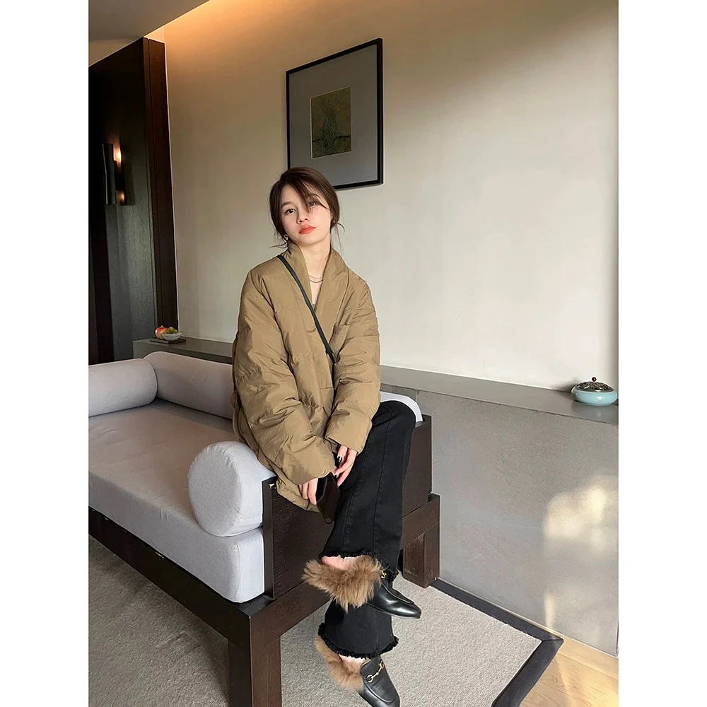 工厂清货 纸片收腰棉服#08302