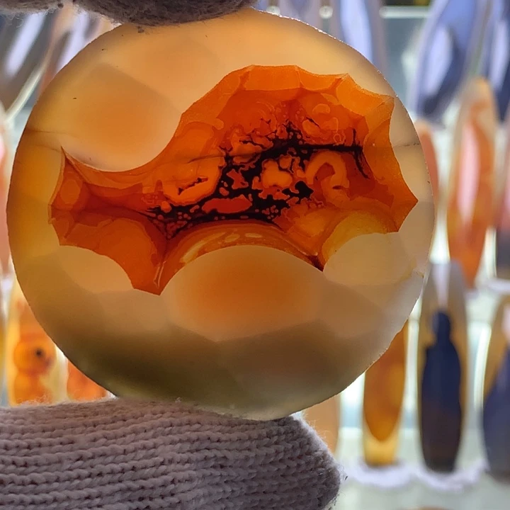 银S925镀金镶嵌颈饰玛瑙/玉髓192