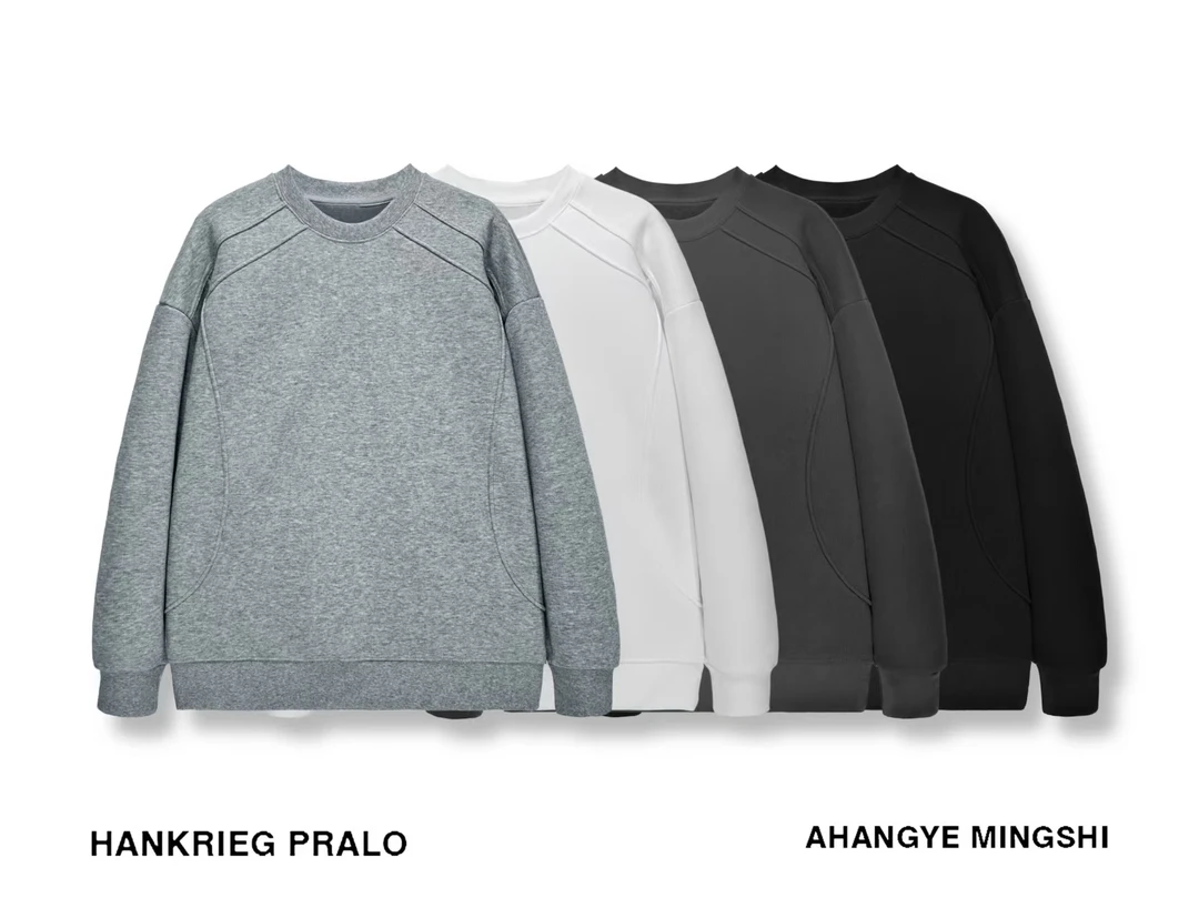 【KK穿搭】加绒加厚款长袖秋季卫衣纯色厚款冬季圆领秋冬