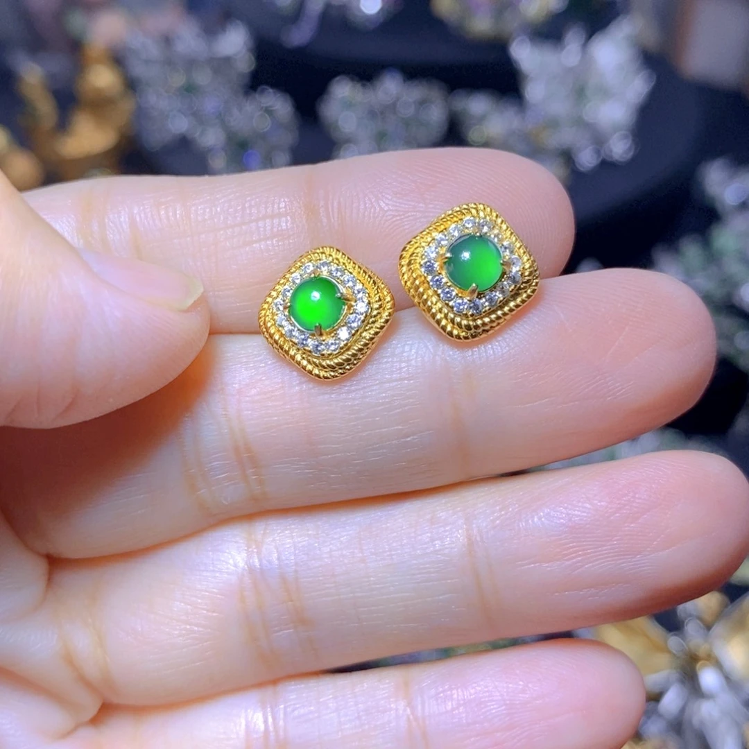 翡翠银S925镶嵌颈饰天然翡翠