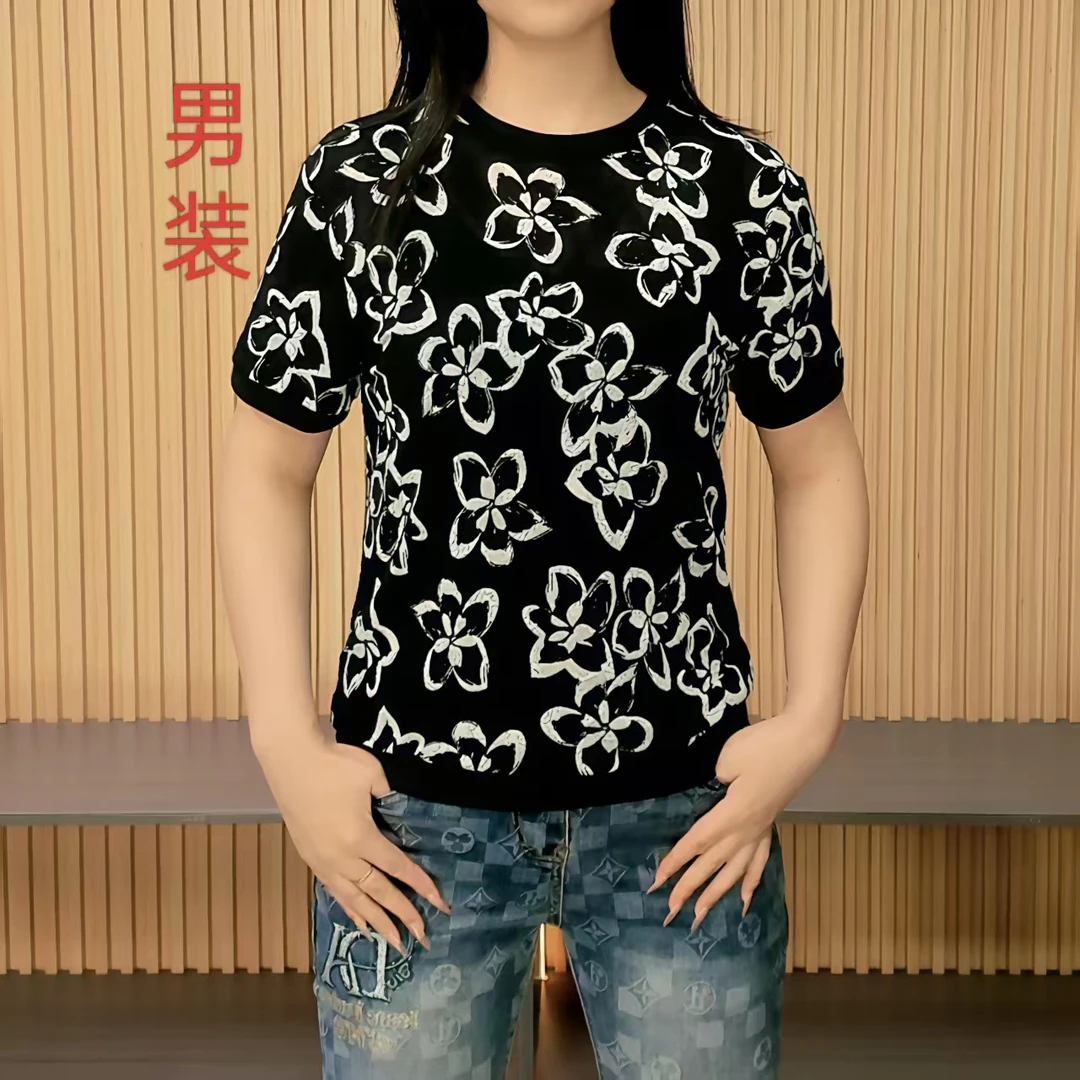 短袖夏季圆领时尚镂空冰丝短袖T恤男韩版时尚打底衫休闲半袖