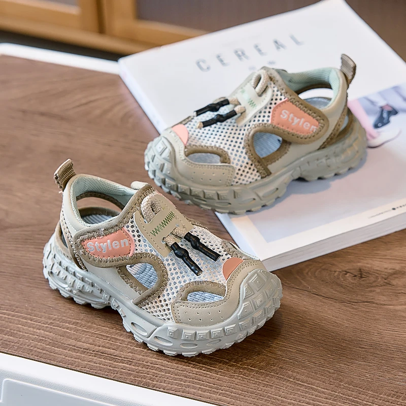 儿童男凉鞋2025夏季新款男童夏款网面镂空框子鞋幼儿园户外沙滩鞋