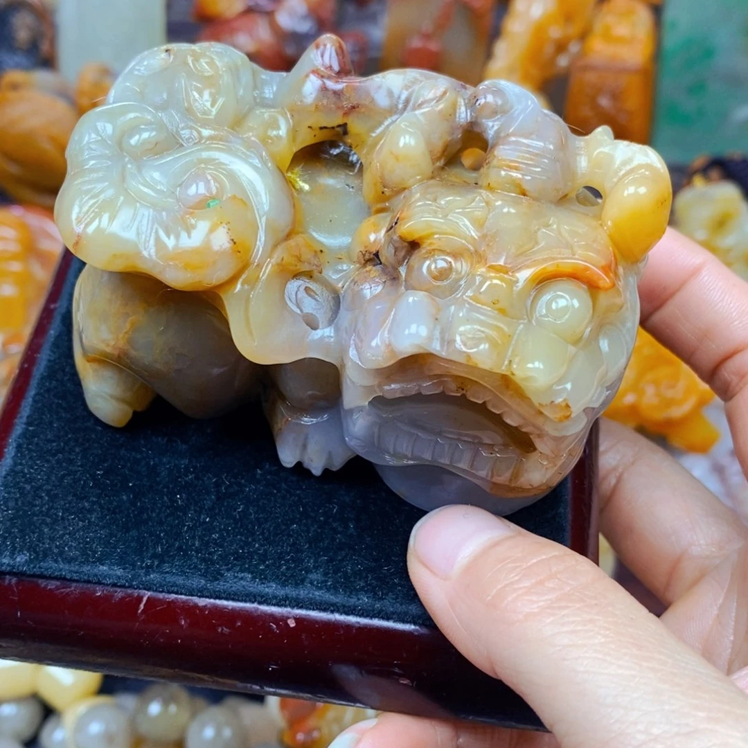石英质玉（黄龙玉）未镶嵌吊坠(不含链)