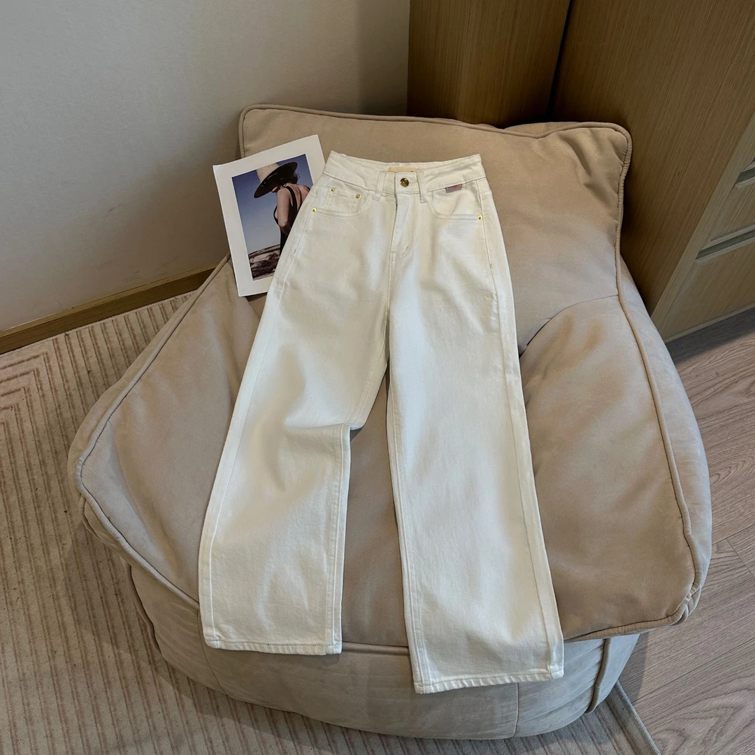 【婷婷推荐】26718 高腰直筒九分裤法式牛仔裤百搭显瘦设计款