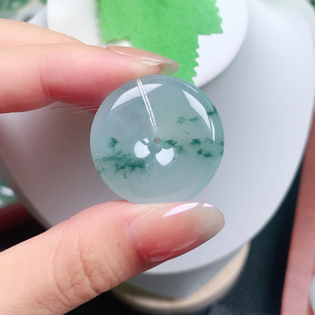 翡翠未镶嵌颈饰平安29.6-6